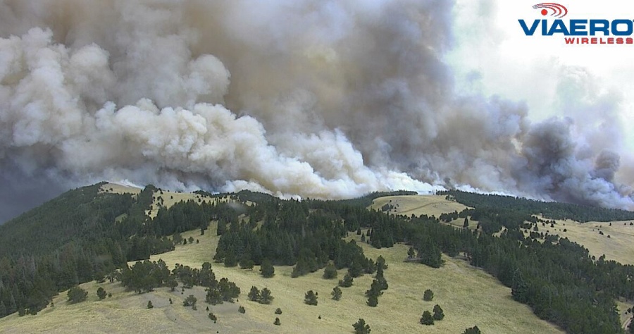 Spring Fire captured by Viaero Wx cam